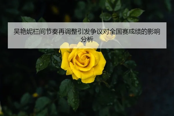 吴艳妮栏间节奏再调整引发争议对全国赛成绩的影响分析